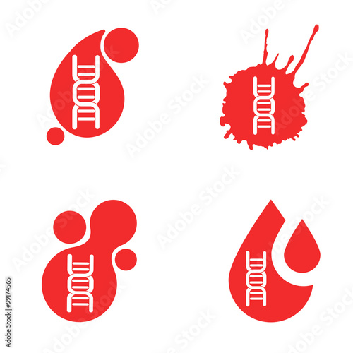 DNA blood icon