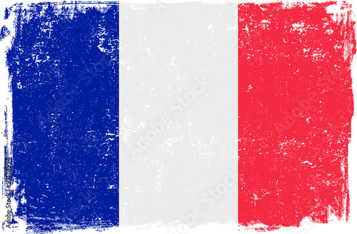 France Vector Flag on White