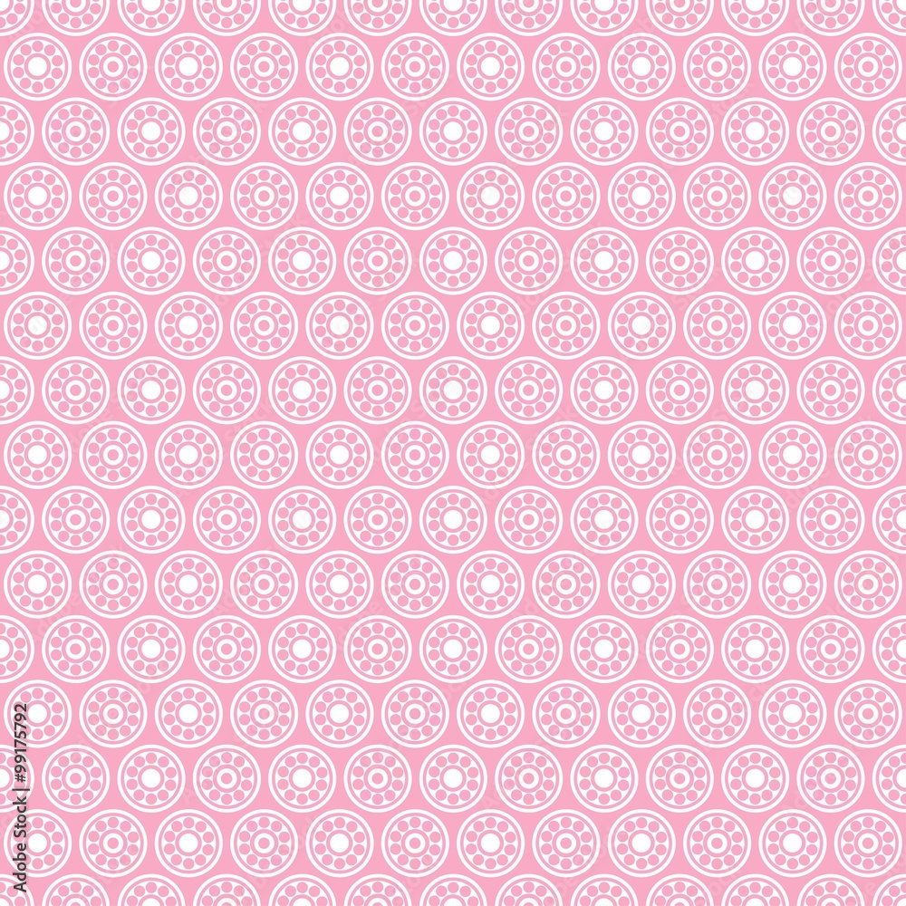 Pink circle vector seamless pattern Pink circle vector seamless pattern