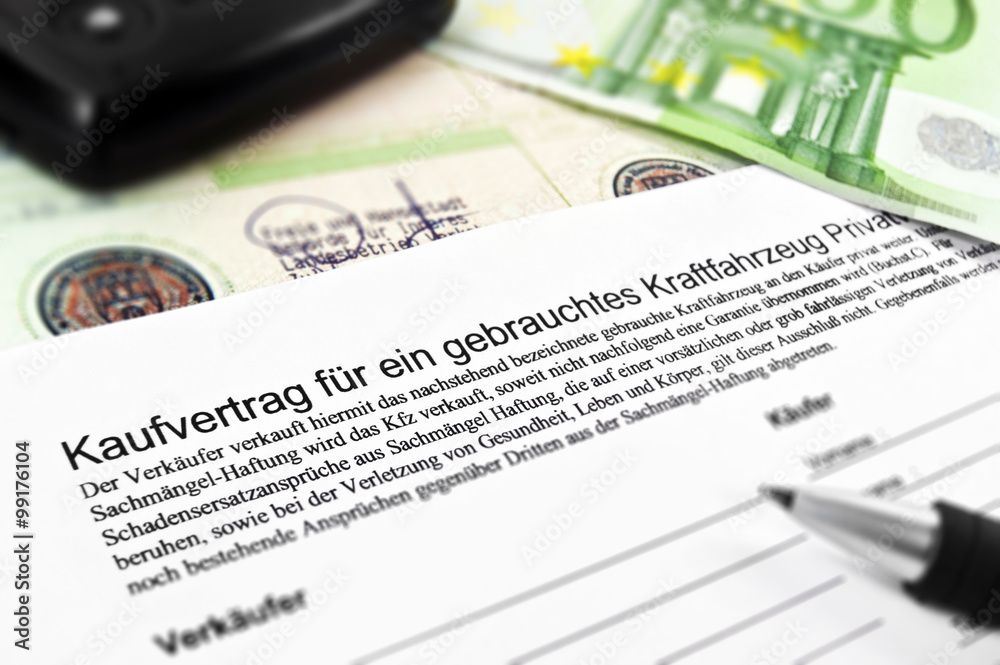 Obraz premium Kaufvertrag - KFZ