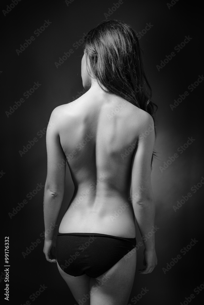 sexy back of fit woman
