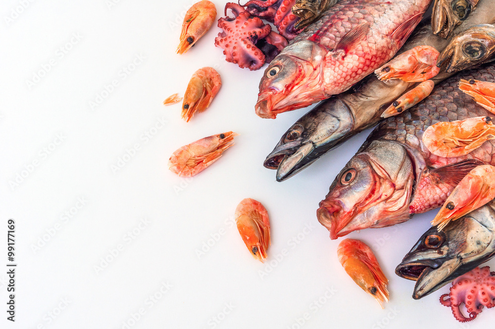 Fish red shrimp Fish red shrimp