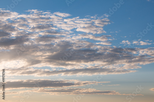 Beauty blue sky and clouds in daytime in Thailand