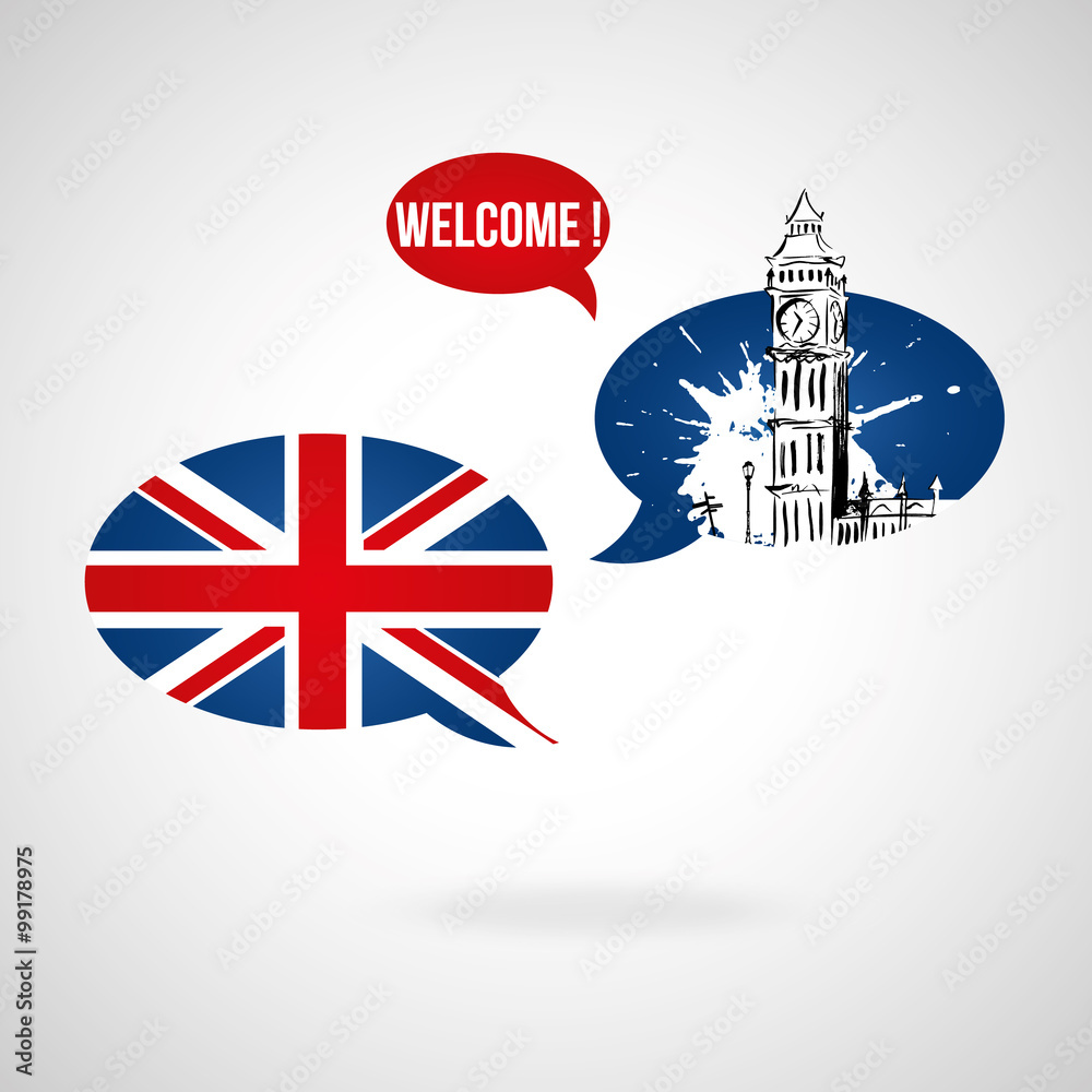 Fototapeta premium Welcome to UK !