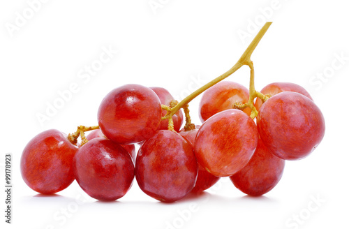 Картината върху платно Red grapes isolated on white background
