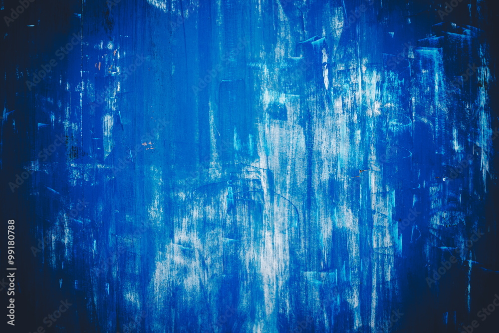 Obraz premium Scratched blue metallic texture