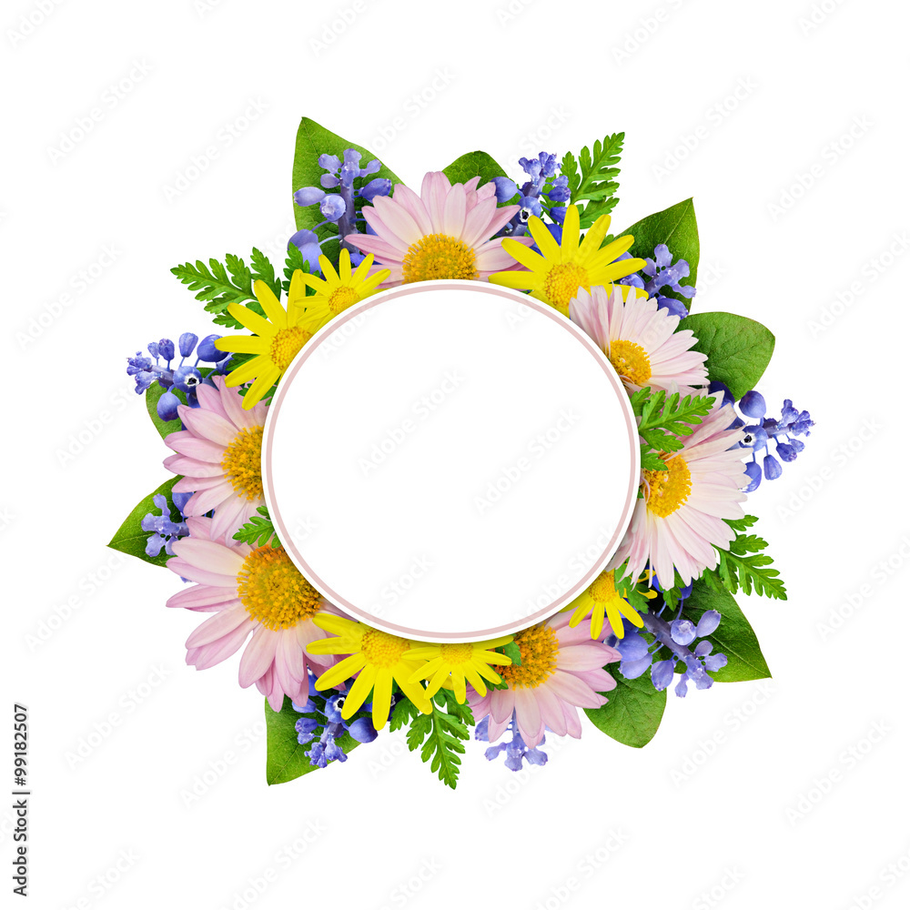 Flowers round frame Flowers round frame