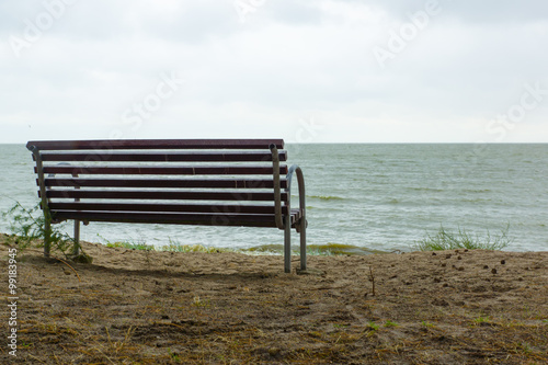 bench on the seashore