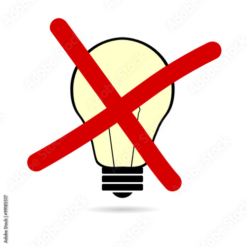 lightbulb cartoon vector create on white