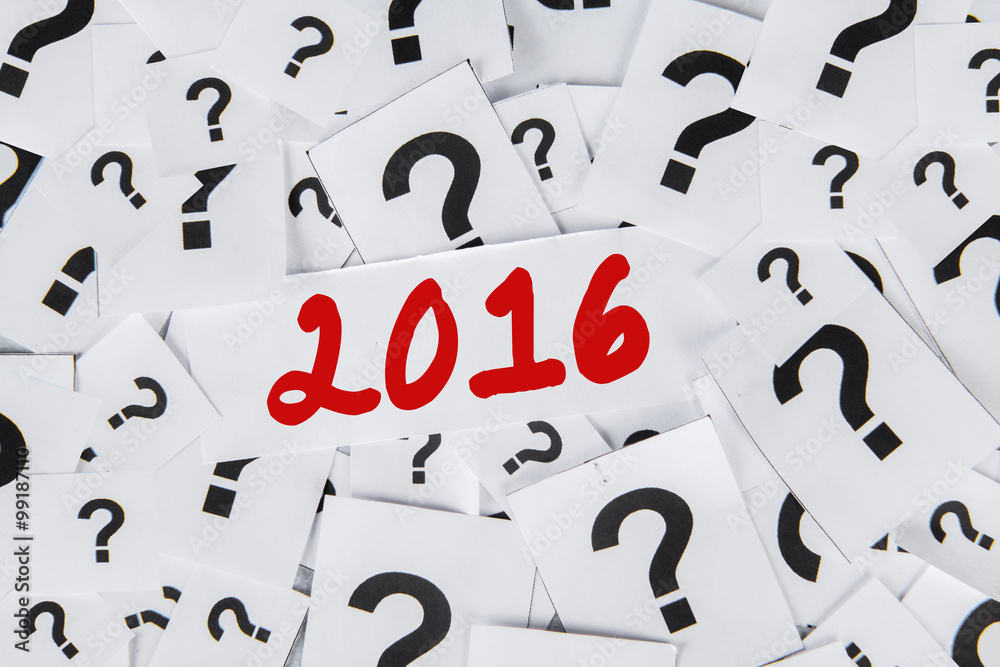 Question mark and numbers 2016 Question mark and numbers 2016
