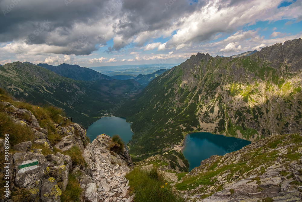 Fototapeta premium Wysokie Tatry, Rysy, Kazalnica,Przełęcz pod Chłopkiem