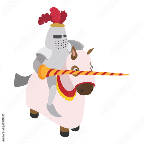 Knight with spear and horse