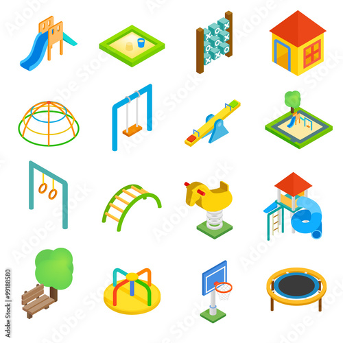 Playground isometric 3d icons