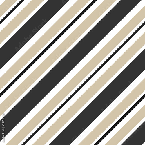 stripes beige and black diagonal seamless vector pattern background illustration