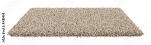 Rectangle carpet isolated on white background photo
