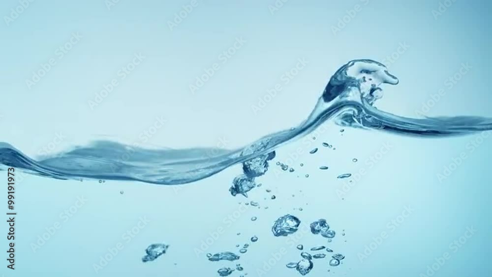 Water surface splashing and bubble rising. Shot with high speed camera, phantom flex 4K.  Slow Motion. 