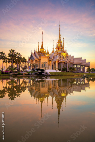 A beautiful temple in reflection in twilight © martinhosmat083