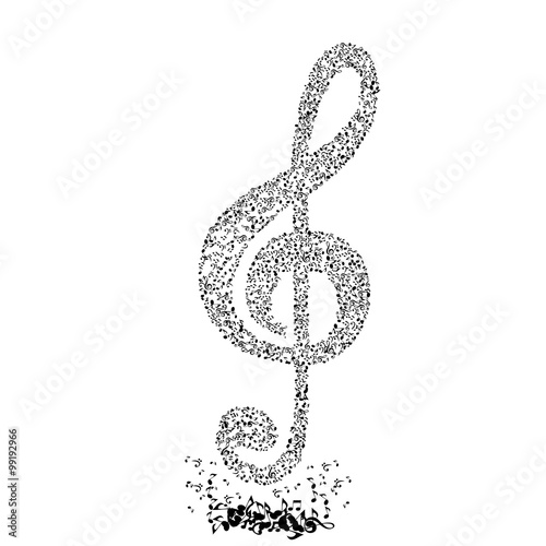 Abstract Music Background Vector Illustration for Your Design.