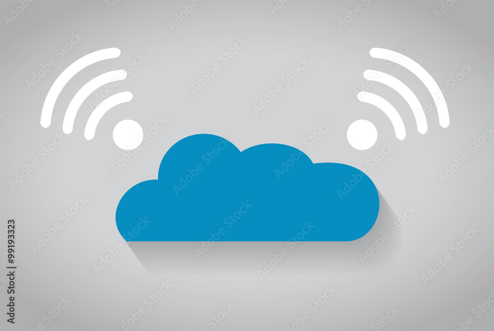 Wi-Fi Transmission of Data. Vector Illustration. Wi-Fi Transmission of Data. Vector Illustration.