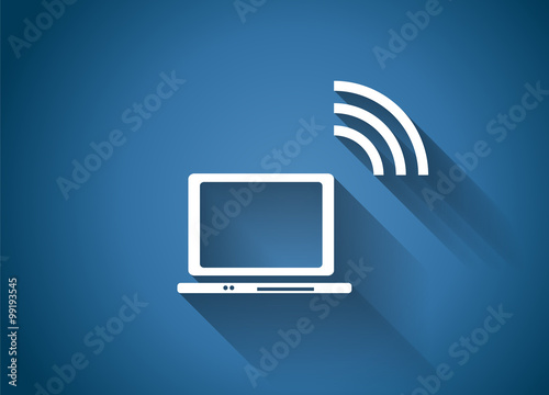 Wi-Fi Transmission of Data. Vector Illustration.