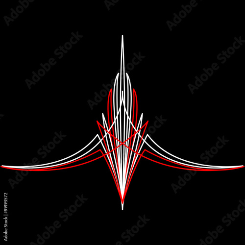 Pinstripe vintage ornament. Vector illustration