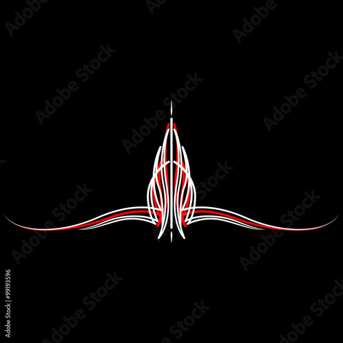 Pinstripe vintage ornament. Vector illustration