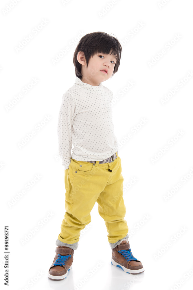 little asian boy on white background isolated little asian boy on white background isolated