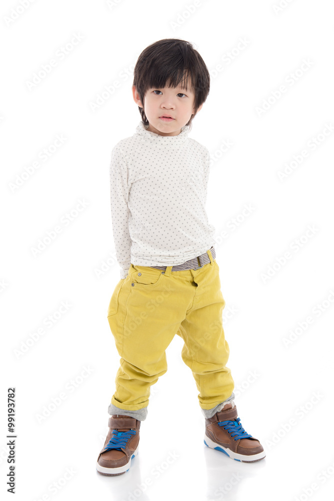 little asian boy on white background isolated little asian boy on white background isolated