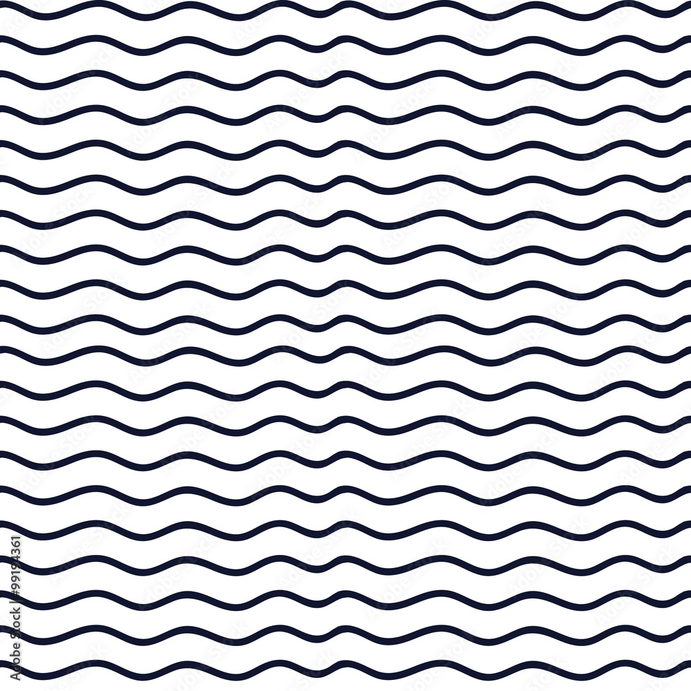 Hand drawn seamless indigo irregular wave line texture Hand drawn seamless indigo irregular wave line texture