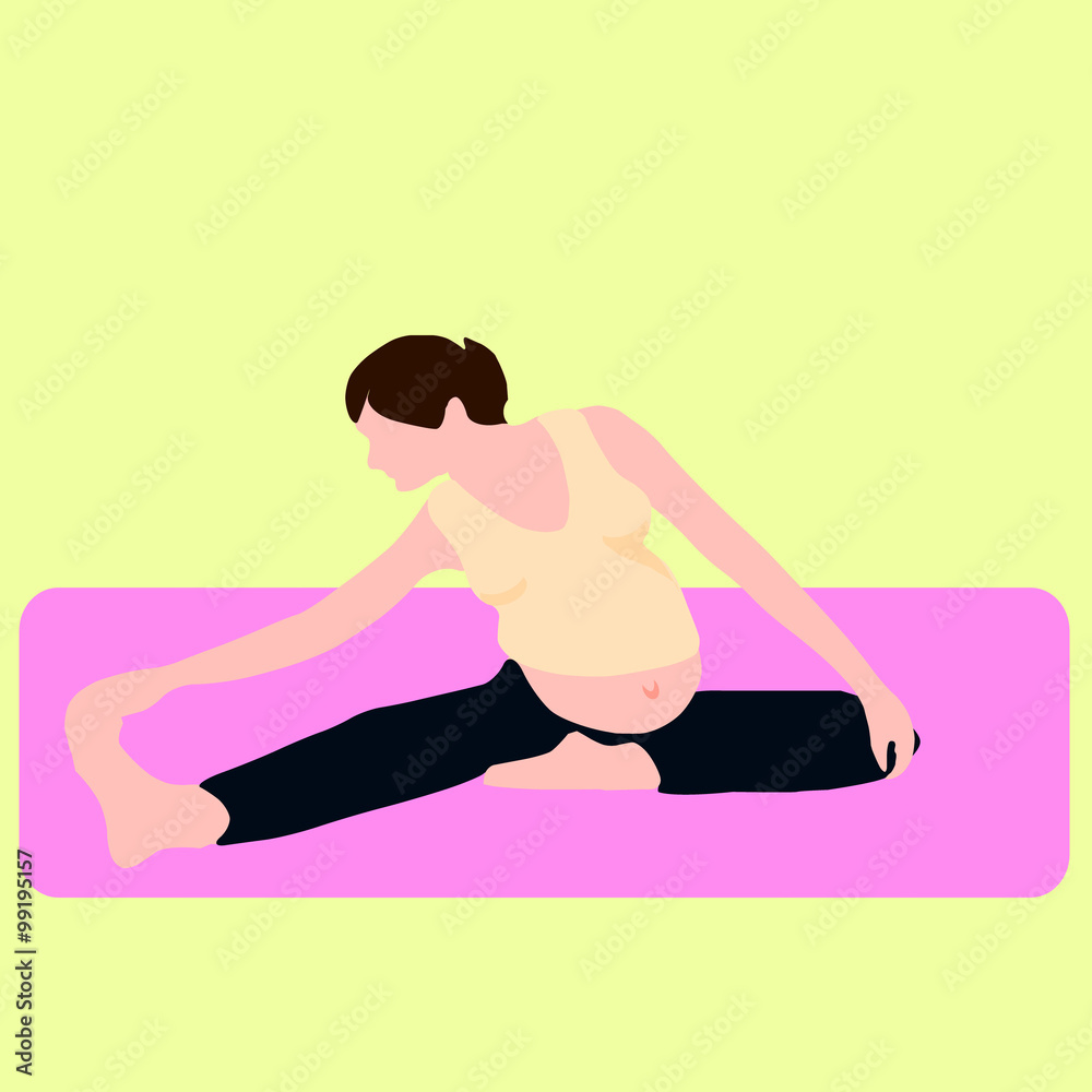 Fototapeta premium Yoga for pregnant women