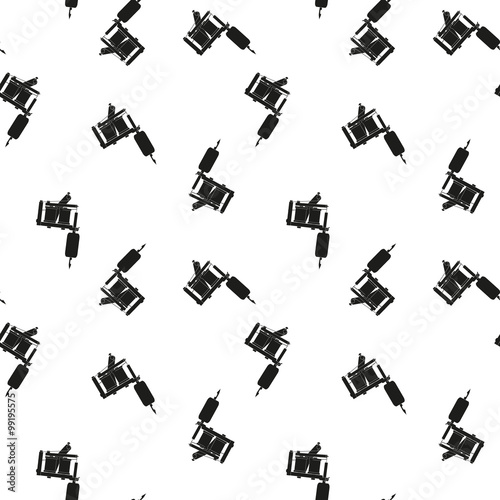Tattoo machines seamless pattern