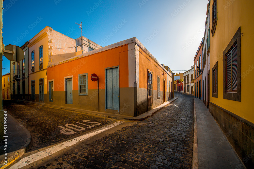 Street view in Santa Maria de Guia town