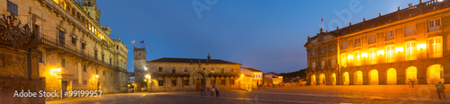  Obradoiro Square  in evening photo