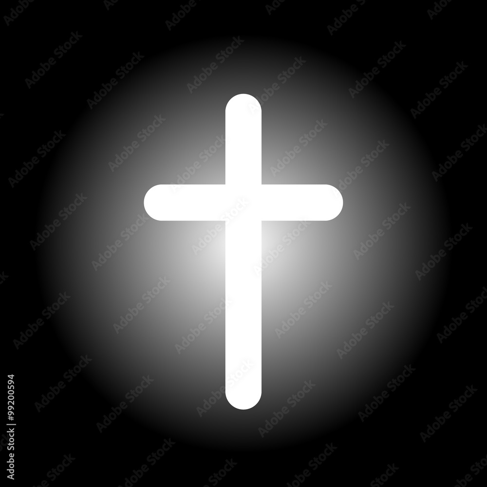 Obraz premium cross on backdrop black background