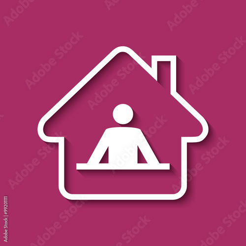 Logo maison et réception. Accueil.