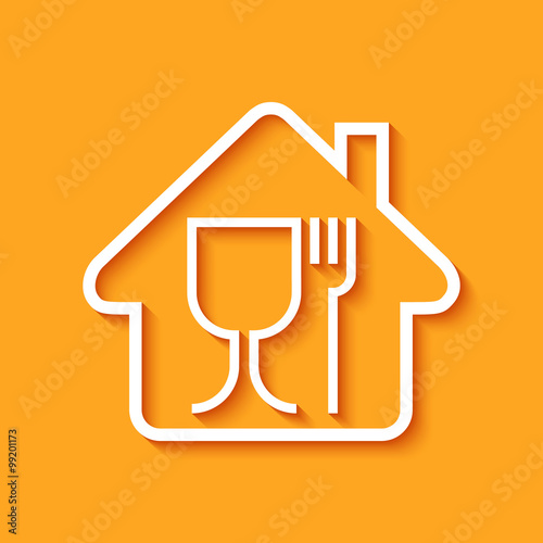 Logo maison et restaurant.