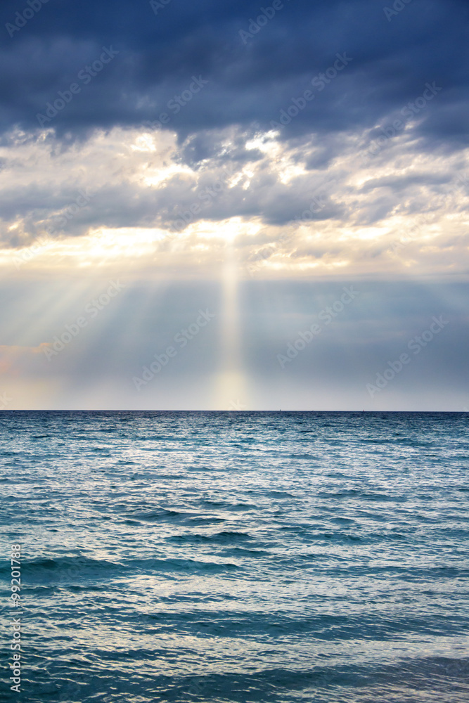 Sunset over sea