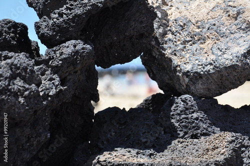 Steinmauer auf Lanzarote photo