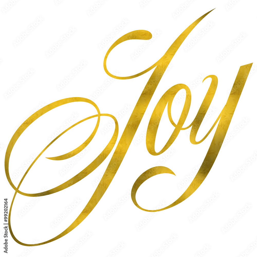Joy Gold Faux Foil Metallic Glitter Quote Joy Gold Faux Foil Metallic Glitter Quote