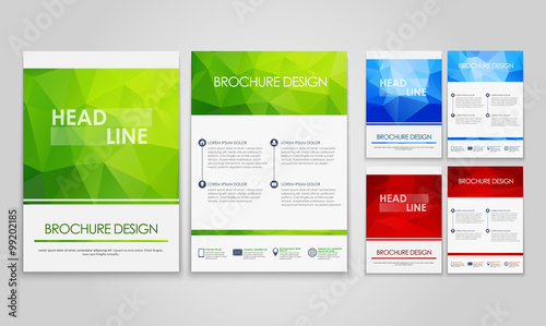 Design flyers and brochures polygonal