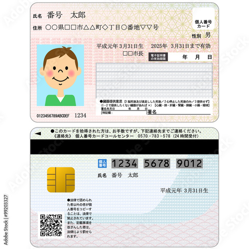 個人番号カード　若者男性