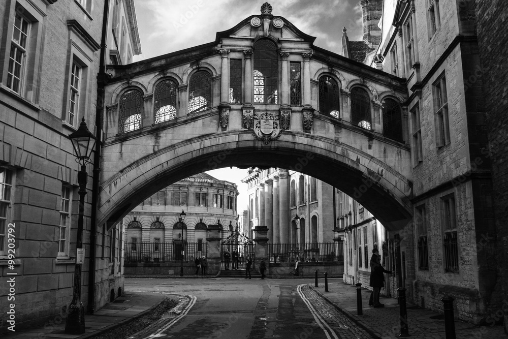 Bridge of Sighs in Oxford, Britain
