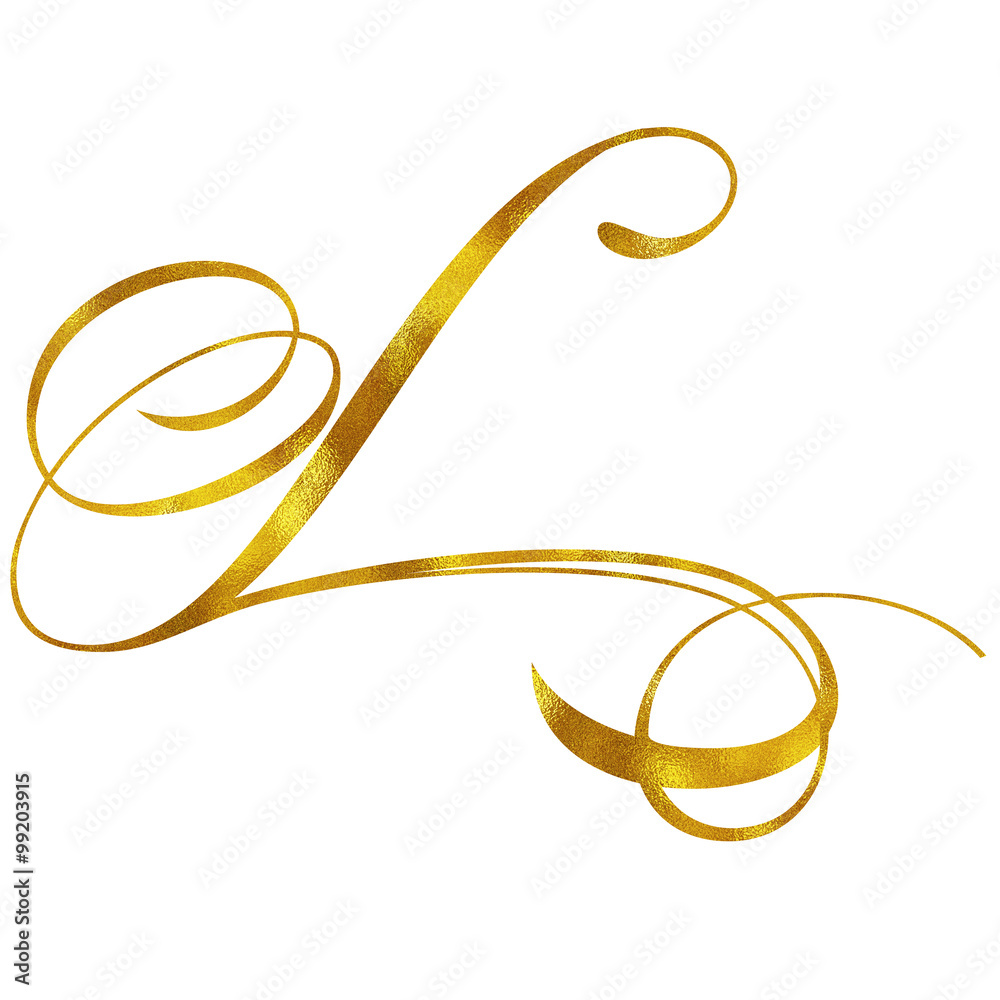 Monogram L Gold Faux Foil Monograms Metallic Initials Monogram L Gold Faux Foil Monograms Metallic Initials