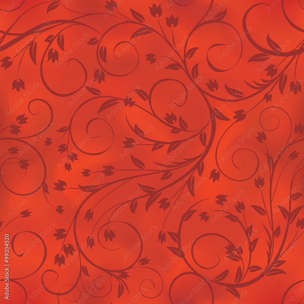 Seamless floral pattern on blurred background Seamless floral pattern on blurred background