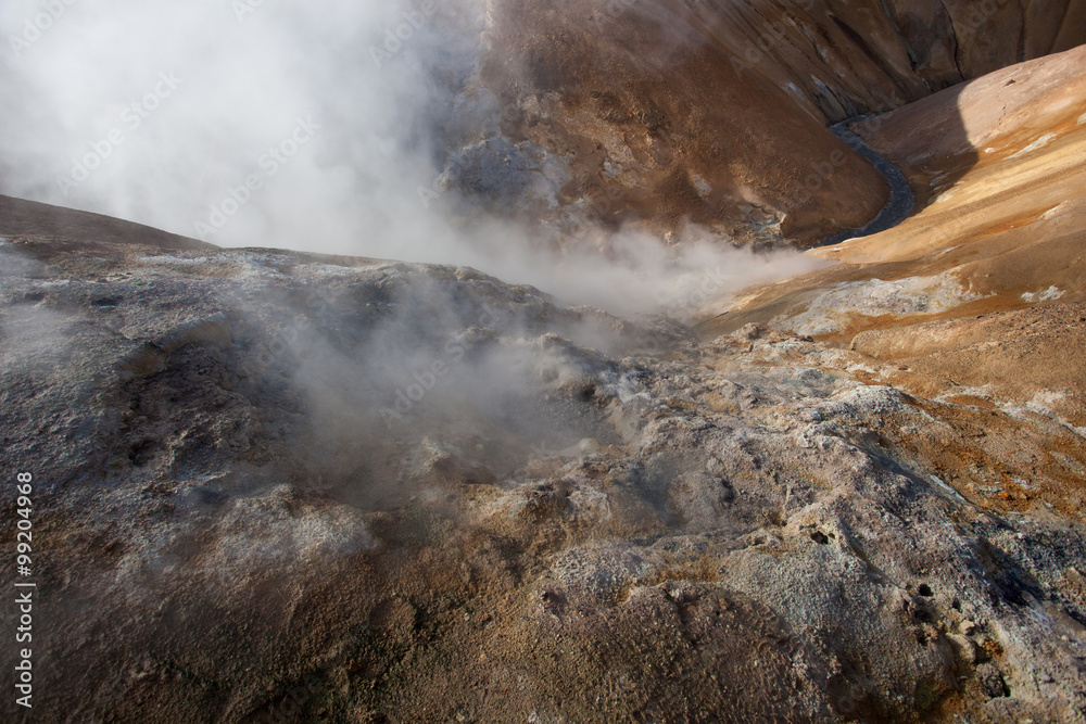 Islanda, kerlingarfjöll, fumarole