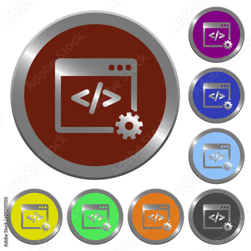 Color web development buttons