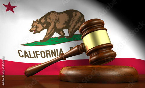 Canvas-taulu California Law Legal System Concept