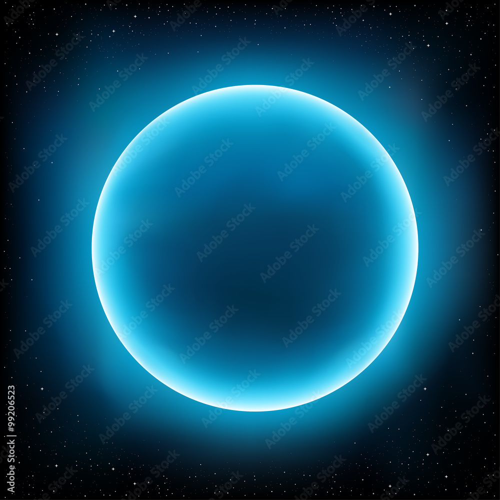 Naklejka premium blue planet space