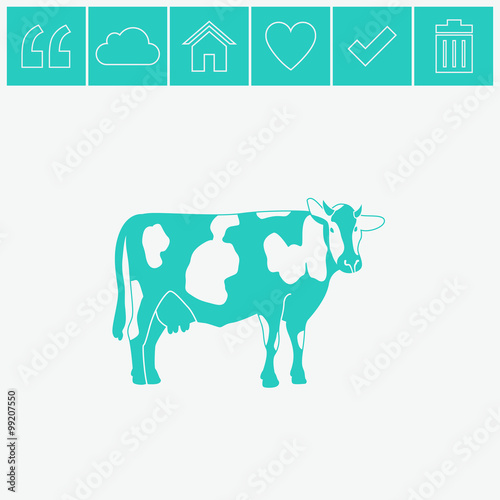 Cow vector icon.