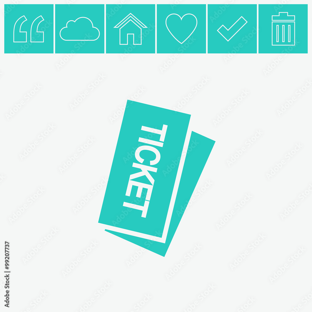 Ticket vector icon. Ticket vector icon.